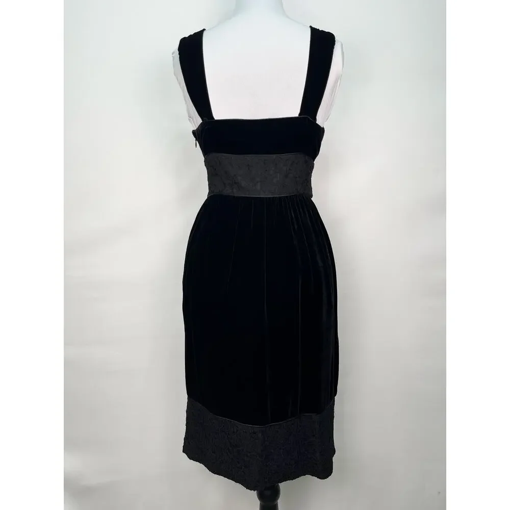 To The Max Black Velvet Lace Trim Cocktail Dress Size 4 Small - Picture 3 of 12